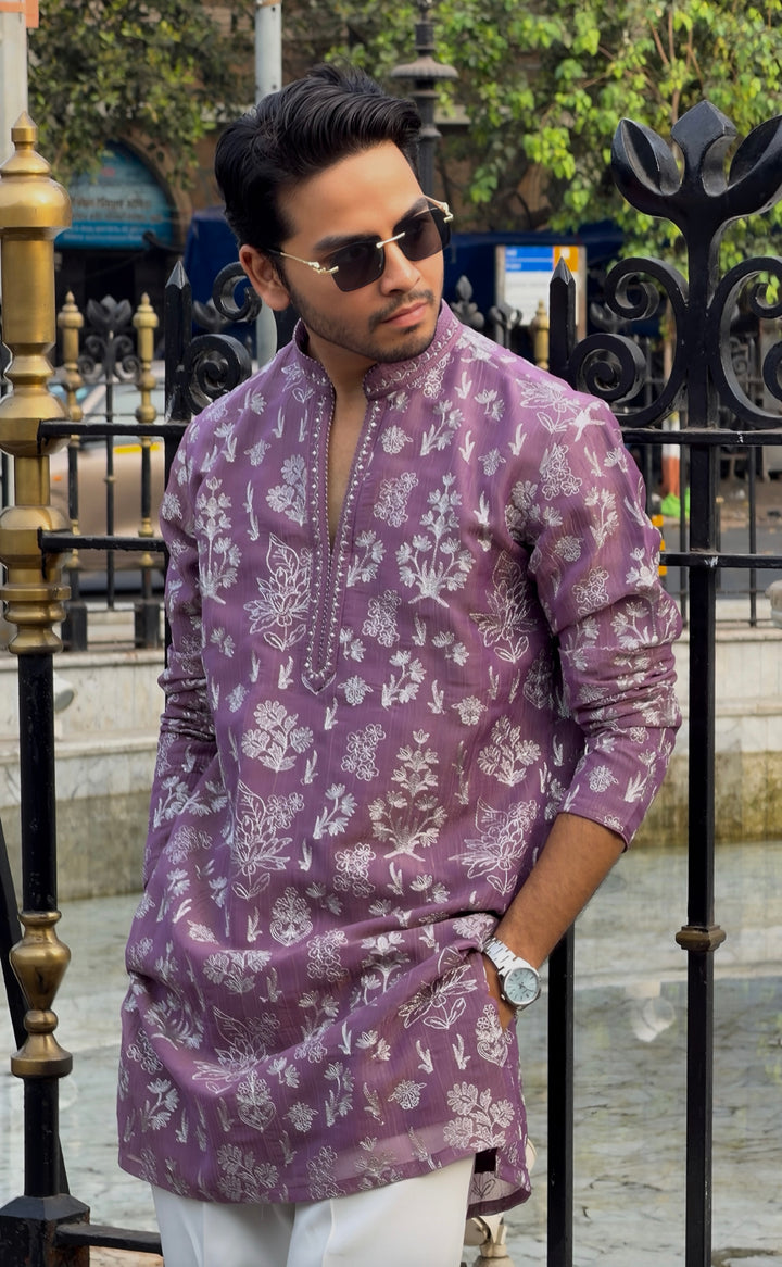 Sage Mist Floral Kurta Set