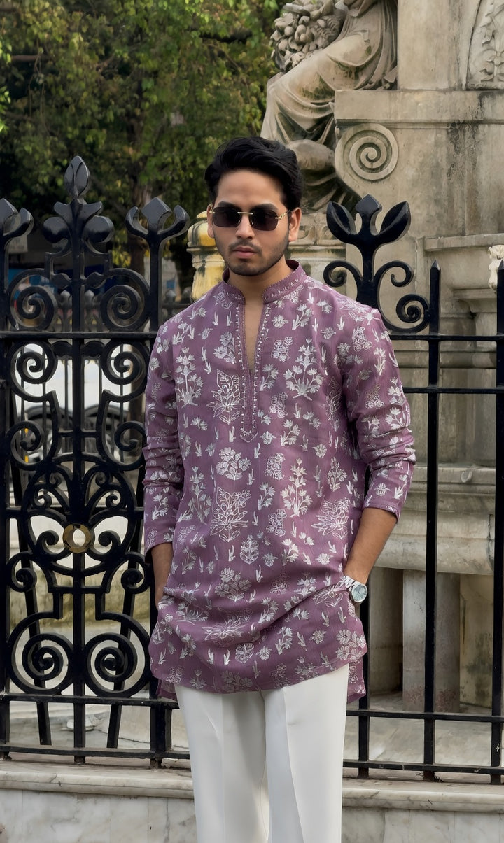 Sage Mist Floral Kurta Set