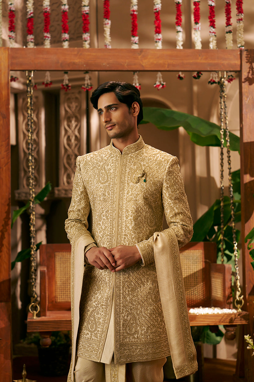 Regal Gold Sherwani