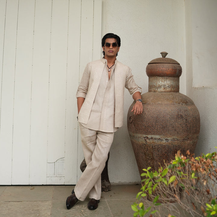 Riviera Heritage Jacket Kurta Set