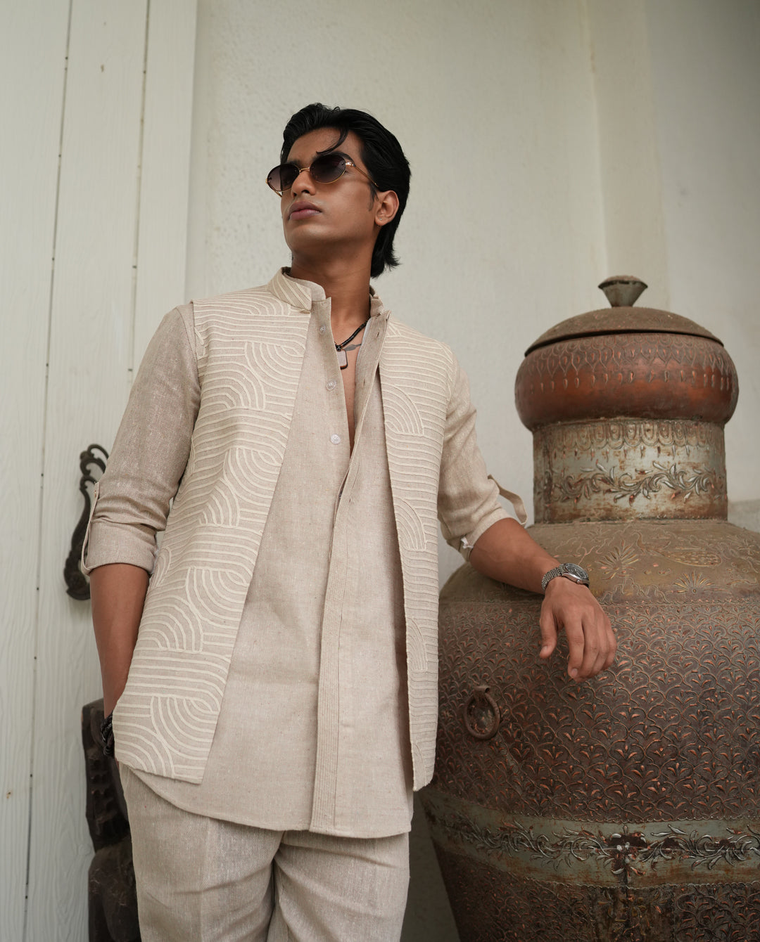 Riviera Heritage Jacket Kurta Set