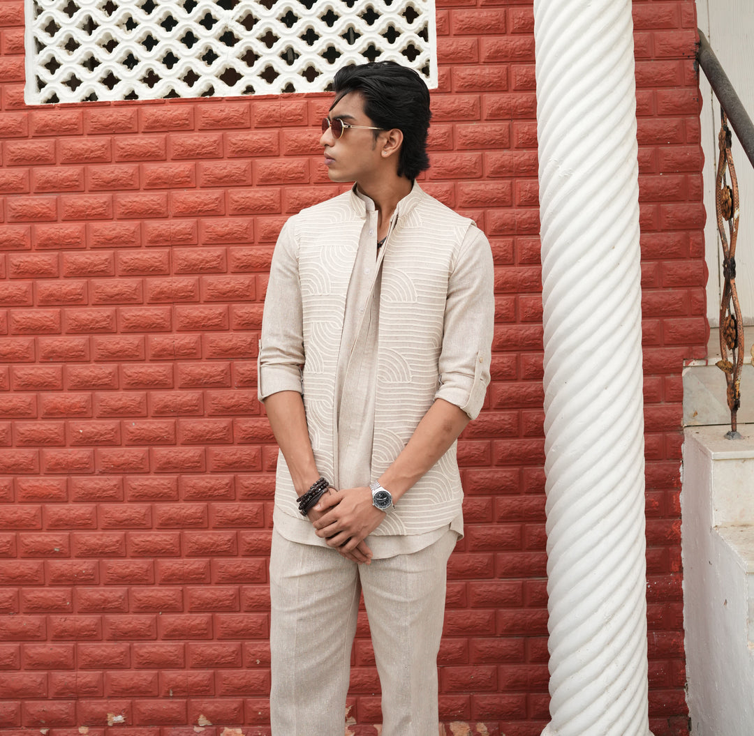 Riviera Heritage Jacket Kurta Set
