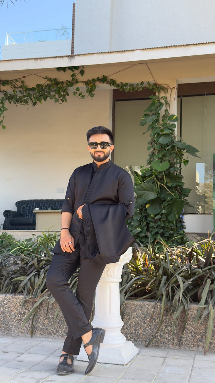 Obsidian Royale Jacket Kurta Set