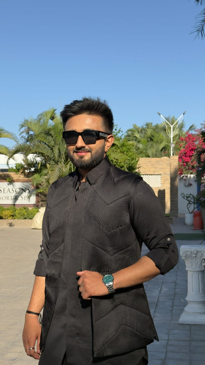 Obsidian Royale Jacket Kurta Set