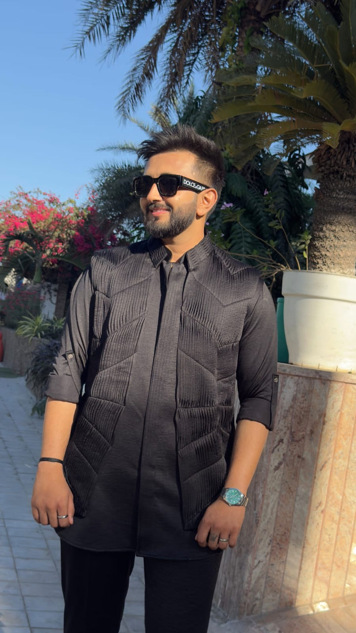 Obsidian Royale Jacket Kurta Set