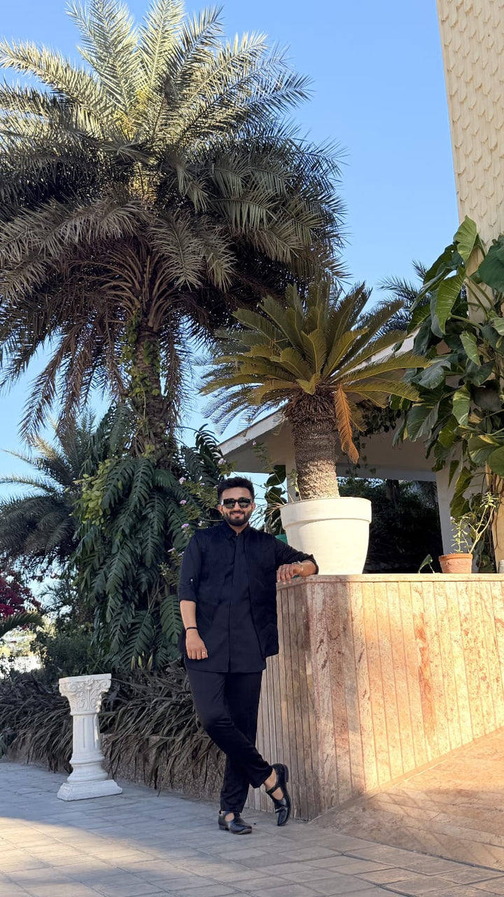 Obsidian Royale Jacket Kurta Set