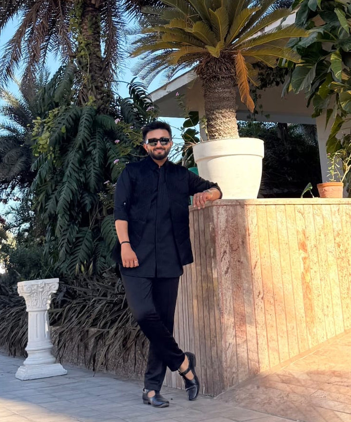 Obsidian Royale Jacket Kurta Set