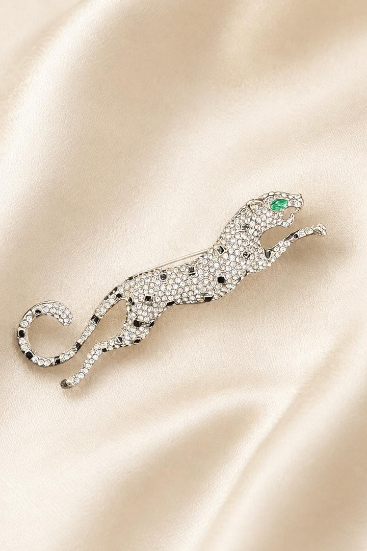 Emerald Cheetah Brooch